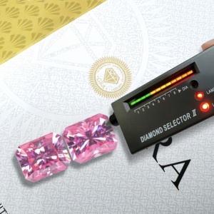 2-каратные необработанные камни из муассанита с огранкой Radiant, цвета сакуры, с сертификатами, могут использоваться в качестве ювелирных аксессуаров. - Product Image 5