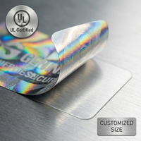 Pour les étiquettes industrielles certifiées |   Autocollants holographiques amovibles résistants à l'huile personnalisés pour ordinateur, téléphone portable |   Synthétique durable