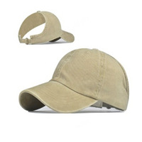 Gorra de béisbol de algodón lavado para mujer, estilo vintage, ligera, transpirable, para deportes al aire libre, con orificio para cola de caballo