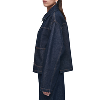 Nouveauté Veste en jean brute décontractée à la mode avec logo personnalisé Veste en jean brut bleu pour hommes de haute qualité