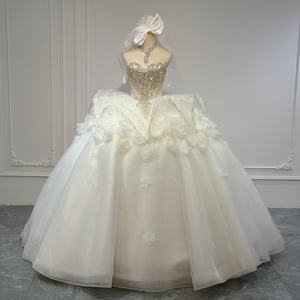 Robes de mariée de bal Jancember XS258 Glamorous Sweetheart avec fleurs 3D pour femmes - Product Image 1