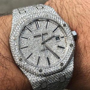 Reloj de Lujo con Diamantes Tese, Color D, Mecánico, Automático, de Buceo, Acero Inoxidable, Movimiento ETA, Resistente al Agua 30 Bar, Estilo Hip Hop - Product Image 2