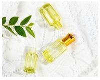 Flacon à bille octogonal en verre couleur personnalisée Hongsheng pour échantillons d'huiles essentielles et soins de la peau, impression sérigraphique de logo personnalisé