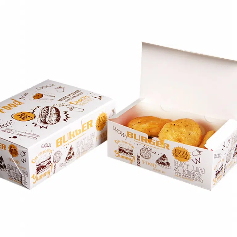 Disposable Foldable High End Paper Food Box Eco Friendly Biodegradable Leakproof Sponge Lining For Takeaway
