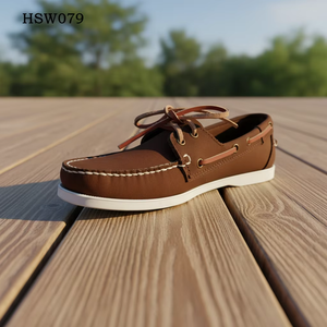 HY, Vacances à la mer, Chaussures mocassins en <span class=keywords><strong>cuir</strong></span> Crazy Horse de qualité supérieure, prix d'usine, élégantes et robustes, marron foncé, HSW079 - Product Image 2