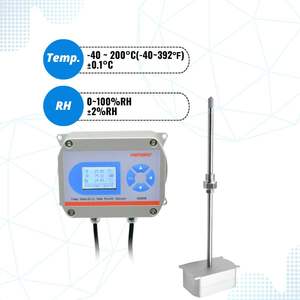 HG808 T 200 ℃   Transmitter Sensor Suhu dan Kelembapan Tinggi SS Probe dengan Layar Rs485 0-5V 0-10V 4-20mA - Product Image 1