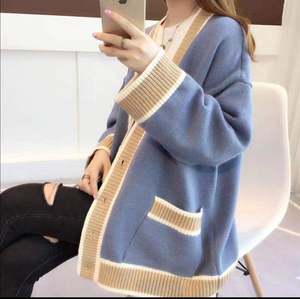<span class=keywords><strong>Pull</strong></span> en laine à rayures tendance pour <span class=keywords><strong>femme</strong></span>, col en V, manches longues, tricot décontracté pour l'hiver - Product Image 2