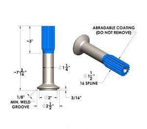 Arbre de <span class=keywords><strong>tube</strong></span> personnalisé en acier trempé de haute qualité pour <span class=keywords><strong>tube</strong></span> DOM 2.5 "X .250" W - Product Image 3