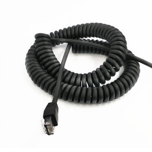 Veste PU Câble Ethernet de haute qualité Câble LAN CAT5e 8P8C spiralé TPU rétractable Câble réseau <span class=keywords><strong>RJ45</strong></span> - Product Image 3