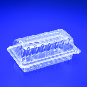 Custom round rectangular square oval-shape blister PET BOPS food packaging box Plastic food packaging container