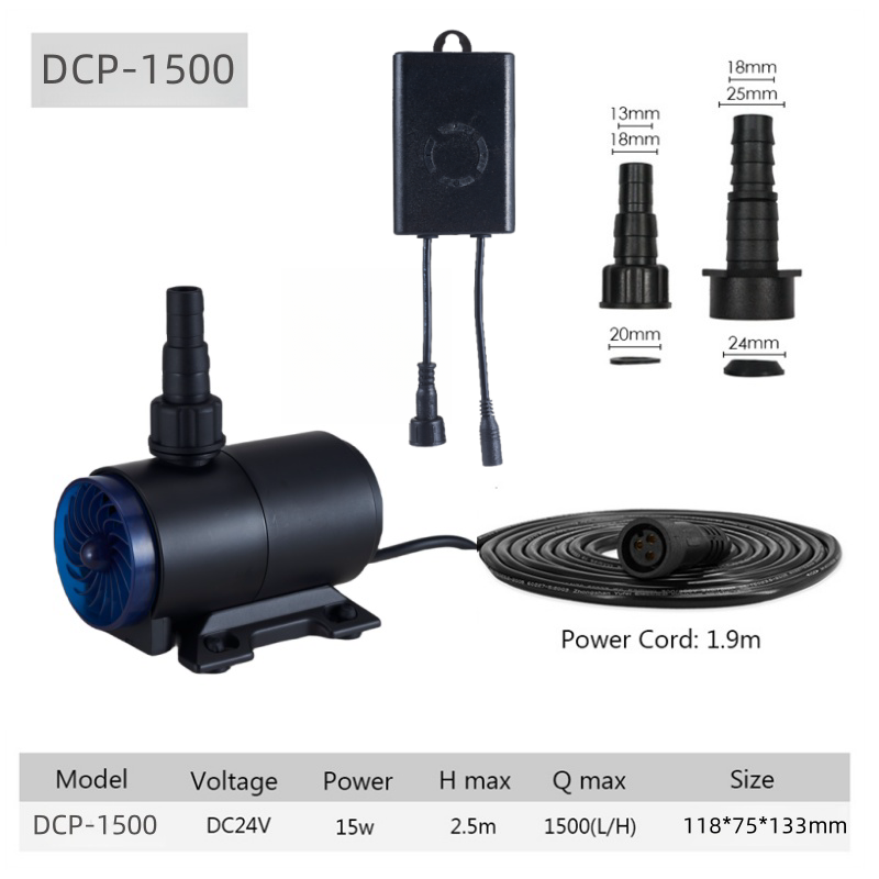 DCP-1500 (15W,1500L/H,Lift of 2.5m)