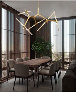 Thiết Kế Cuộn <span class=keywords><strong>Hill</strong></span> Mặt Dây Chuyền Đèn Bắc Âu Hiện Đại Nhỏ Gọn LED Sáng Tạo Xương Cá Chi Nhánh Đèn Chùm - Product Image 4