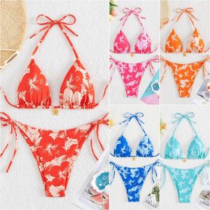 Traje de Baño de Dos Piezas OUTPACE Brasileño con Push-Up, Top Halter y Braguita de Cintura Alta con Cordones para Mujer - Product Image 2