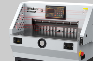 फ्रंट मॉडल e490t इलेक्ट्रिक प्रोग्राम पेपर कटर 490 मिमी इन्फ्रारेड सुरक्षा और सुरक्षा लॉक चाकू के साथ संचालित करने में आसान - Product Image 6