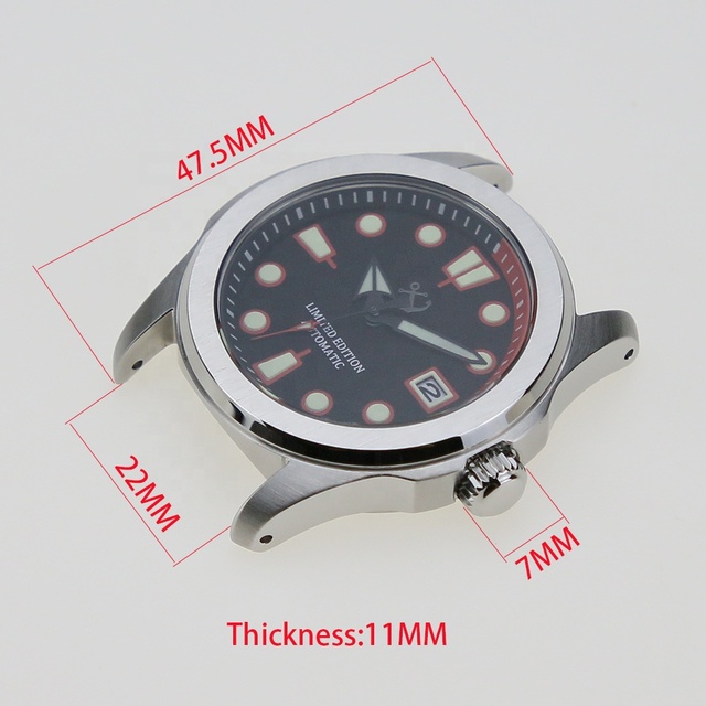 Newly 316L Stainless Steel Top Quality With Sapphire Glass Fit 28.5mm Dial NH35 36 Movement 41.5mm Men SIze Watch Case