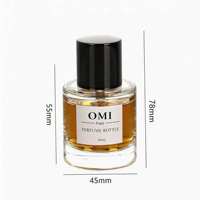 Flacon de parfum en cristal noir et blanc 50ml 100ml Design unique Luxe avec boîte cadeau Bouchon personnalisé OEM