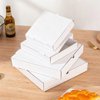 Boîtes à pizza écologiques personnalisées en gros avec revêtement UV et impression de logo quadricolore pour l'emballage de plats à emporter et la restauration