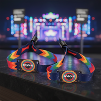 Bracelets RFID en tissu polyester écologique avec logo personnalisé, taille et couleur sur mesure, pour festivals de musique et promotionnels (vente en gros)