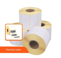 Label termal langsung 50x25 50x30 58x40 58x60x40 kosong 4X6 stiker kode batang kertas pengiriman termal langsung untuk Printer