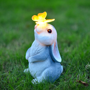 Statue de Lapin Solaire Lumineuse pour Pâques – Décoration Extérieure pour Jardin, Patio, Balcon, Cour, Pelouse – Ornement et Sculpture Cadeau de Jardin - Product Image 3