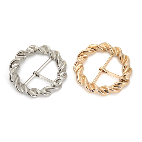 BSCI High Quality Luxury Style Metal round Belt Buckle Shoe Accessories for Wholesale