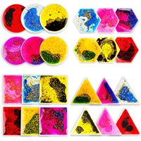 Jouets Sensoriels Liquides Hexagonaux en Gel Doux et Ensemble de Carreaux Sensoriels Malléables, Tapis Anti-Goutte Liquide pour le Soulagement du Stress Autisme TDAH Enfants Adultes