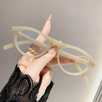 Montures de lunettes ovales élégantes pour femmes, design décoratif, en acétate, anti-lumière bleue, pour le quotidien, le bureau et les soirées