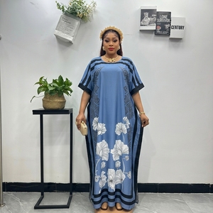 Robe longue décontractée pour femme, style ethnique africain, respirante, à manches courtes, imprimée, en polyester, <span class=keywords><strong>grande</strong></span> <span class=keywords><strong>taille</strong></span>, collection été 2025 - Product Image 6