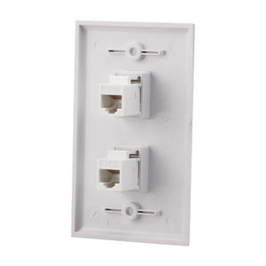 Plaque frontale murale blanche Offre Spéciale à deux bandes de 120mm avec deux prises <span class=keywords><strong>Rj45</strong></span> <span class=keywords><strong>ou</strong></span> <span class=keywords><strong>Rj11</strong></span> plaque frontale murale - Product Image 5
