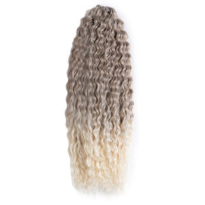 Extensions de cheveux synthétiques ARIEL en <span class=keywords><strong>fibre</strong></span> protéinée, ondulées profondes/ondulées, résistantes à la chaleur, tissées à la machine, double trame - Product Image 3