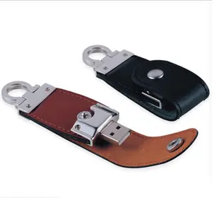 Hot Sale Leather USB Key with Custom Logo Printing