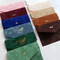 Enveloppes de luxe en papier suédé et velours multicolores, prix de gros, pour invitations de mariage et cartes de fête vintage