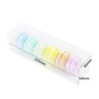 Boîte à macarons personnalisée à 8 cavités avec plateau d'insertion en plastique Boîte en plastique transparente pour macaron français