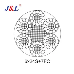 Julisling 6*24S + 7FC 6 * 65FNS + FC fune metallica in acciaio zincato