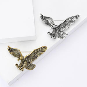 Broche Vintage de alas de águila voladora para hombre, broches antiguos de animales con personalidad, traje, abrigo, accesorios, joyería de aleación para regalo de fiesta - Product Image 5