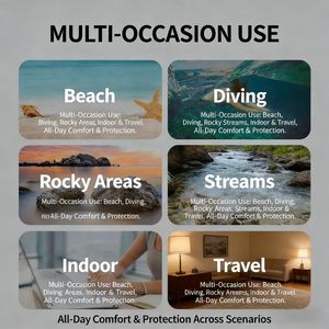 Chaussures aquatiques respirantes et anti-sable à quatre aiguilles et six fils en nylon de 3,5 mm d'épaisseur, multicolores, à séchage rapide, pour hommes et femmes - Product Image 3