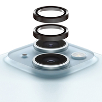 Protection d'écran en verre trempé HD clair 9H de haute qualité, étanche, protection de l'objectif de la caméra, coque arrière pour iPhone 15 / 14 Plus