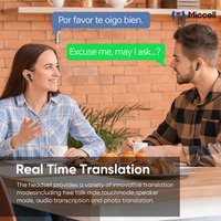 Écouteurs Traducteurs Miccell Ai, Casque Stéréo Intelligent Antibruit ANC ENC, Écouteurs sans Fil TWS Type C