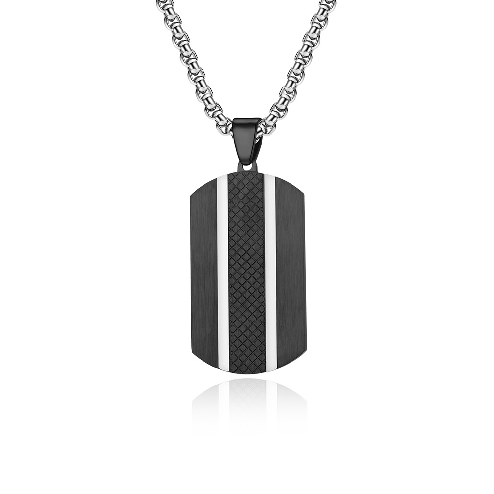 Pendentif simple noir sans chaîne