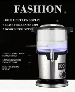 Bollitore elettrico elettrico in vetro intelligente moderno e digitale per il tè <span class=keywords><strong>turco</strong></span> bollitore Samovar doppio tè con teiera che fa il tè - Product Image 3