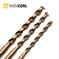 WENCERL Foret hélicoïdal extra long en acier rapide Cobalt M35 de 0,3 mm, 0,5 mm, 1 mm, 2 mm, 3 mm à 13 mm pour outils électriques
