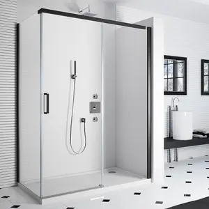 La cabina de ducha de cabina de vapor de ozono euro moderna más popular con nano vidrio, cuarto de ducha de caja de vapor húmedo de lujo combinado