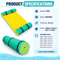 Vente en gros de tapis flottants en mousse EPE, radeau pour piscine, alternative gonflable aux flotteurs de piscine, île flottante enroulable pour adultes