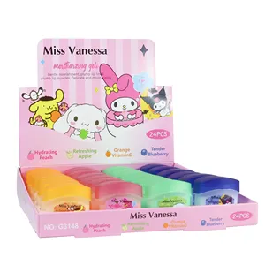 Miss Vanessa Venta caliente Natural Cartoon Plant Lip Balm Set Hidratante Anti Cracking Lip Balm Cream Mask Lip Care Kits