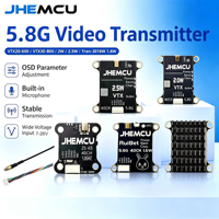 Émetteur vidéo FPV JHEMCU 5.8G VTX 600mW 800mW 1.6W 2W 2.5W 40CH à puissance réglable pour drones de course FPV et quadricoptères