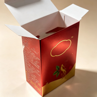Scatola di Carta Cosmetica Personalizzata con Fondo Autobloccante, Cartone Pieghevole con Logo in Lamina d'Oro, Confezione Regalo per Prodotti Skincare all'Ingrosso