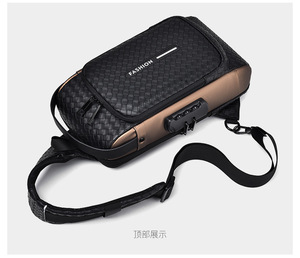 Großhandel männlich Biker Bag Passwort Anti-Diebstahl Brusttasche Männer Single Shoulder Sports Casual Cross body Taillen tasche - Product Image 6