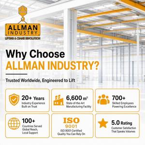 Paranco Elettrico a Catena ALLMAN da 0,5, 1 e 3 Tonnellate, Certificato CE, Grado di Lavoro <span class=keywords><strong>M4</strong></span>, 400V, Alta Prestazione per Sollevamento Industriale - Product Image 4