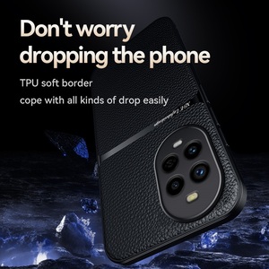 Custodia magnetica in pelle Business di lusso per Huawei nova 13 12 11 10 <span class=keywords><strong>9</strong></span> 8 Pro SE 12s/per <span class=keywords><strong>Honor</strong></span> 50 Pro <span class=keywords><strong>Cover</strong></span> morbida con piastra metallica - Product Image 3