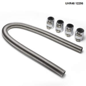 Kit de tuyaux flexibles pour <span class=keywords><strong>radiateur</strong></span> en acier inoxydable de 48 pouces avec bouchons, tuyau supérieur/inférieur pour <span class=keywords><strong>radiateur</strong></span> de <span class=keywords><strong>voiture</strong></span>, kit de tuyaux pour <span class=keywords><strong>radiateur</strong></span> UHR48 12256 EPAA01G48 - Product Image 3